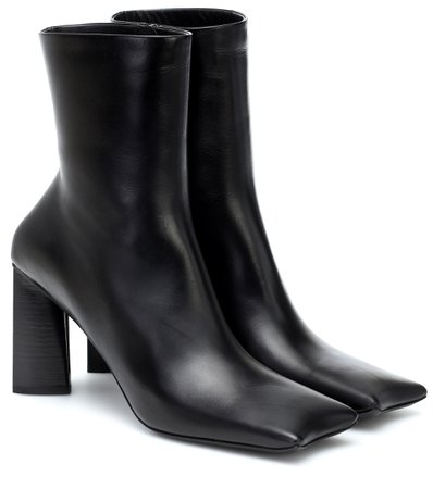 Balenciaga - Moon leather ankle boots | Mytheresa