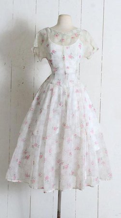 sheer hearts and roses 50s swing dress