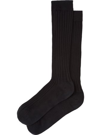 Miu Miu ribbed-knit mid-calf socks black