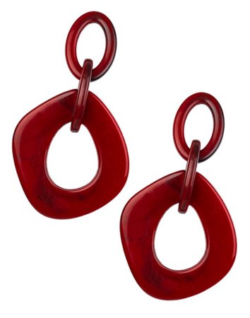 red acrylic earrings