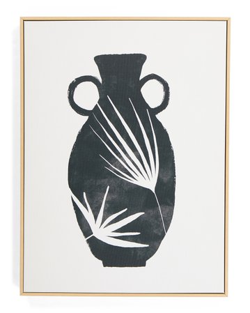 18x24 Black Patterned Vase Canvas Wall Art - Wall Art - T.J.Maxx