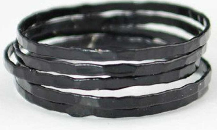 metal black bangles