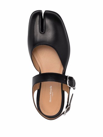 Shop Maison Margiela Tabi leather sandals with Express Delivery - FARFETCH