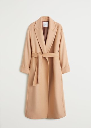 Belted wool coat - Women | Mango United Kingdom