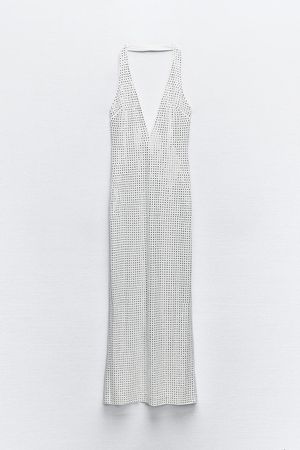 MIRRORS HALTER DRESS - Silver | ZARA United States