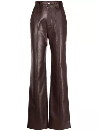 Nanushka faux-leather high-waisted Trousers - Farfetch