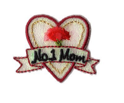 Number 1 Mom Applique Iron on Patch