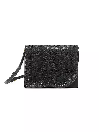 Shop Dolce&Gabbana DG Flap Embellished Leather Crossbody Bag | Saks Fifth Avenue