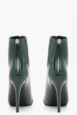 Zip Detail Pointed Shoe Boots | Boohoo