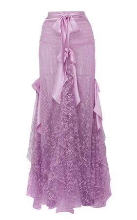 purple shabby chic skirt