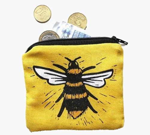 bee coin pouch