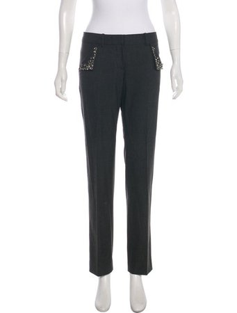 Robert Rodriguez Embellished Low-Rise Straight-Leg Pants - Clothing - WRR37321 | The RealReal