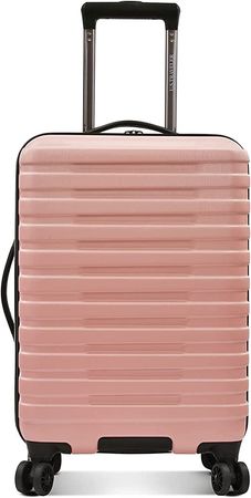 Amazon.com | U.S. Traveler Boren Polycarbonate Hardside Rugged Travel Suitcase Luggage with 8 Spinner Wheels, Aluminum Handle, Pink, Carry-on 22-Inch, USB Port | Carry-Ons