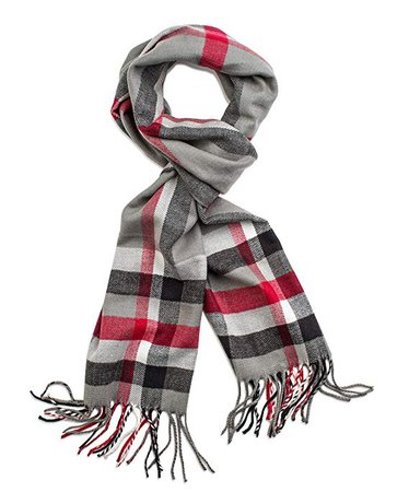 Veronz Soft Classic Cashmere Feel Winter Scarf, Gray Plaid at Amazon Women’s Clothing store: