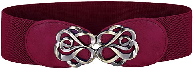 Women Stretchy Vintage Dress Belt Elastic Waist Cinch Belt CL413 at Amazon Women’s Clothing store