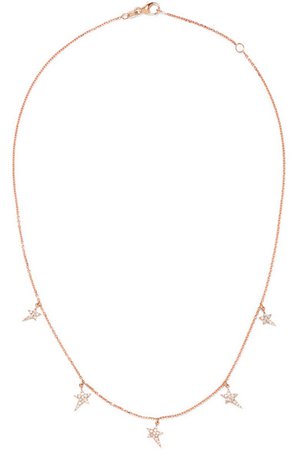 Diane Kordas | Star 18-karat rose gold diamond necklace | NET-A-PORTER.COM