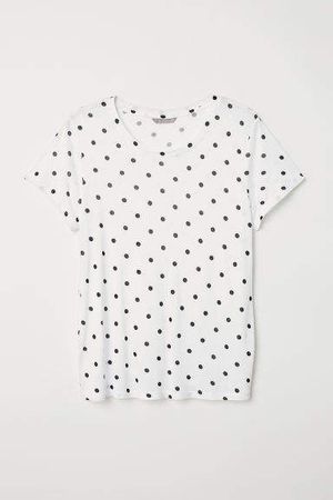 H&M+ Jersey Top - White