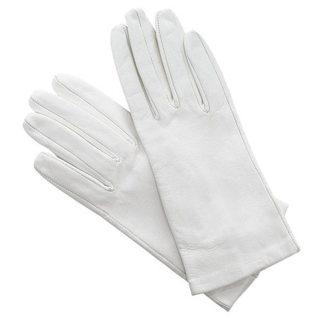 White Leather Gloves