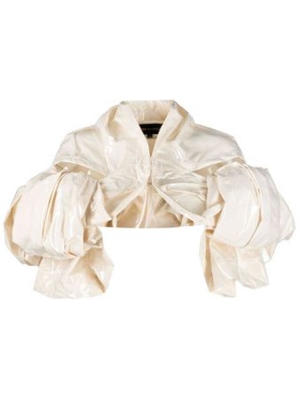 Comme Des Garçons cropped coated cotton jacket - FARFETCH