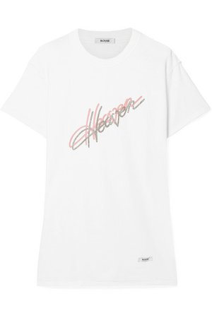 BLOUSE | Printed glittered cotton-jersey T-shirt | NET-A-PORTER.COM