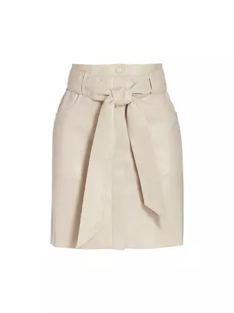 Shop Nanushka Meda Belted Faux Leather Miniskirt | Saks Fifth Avenue