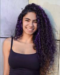 curly hair with purple tips - Google Search