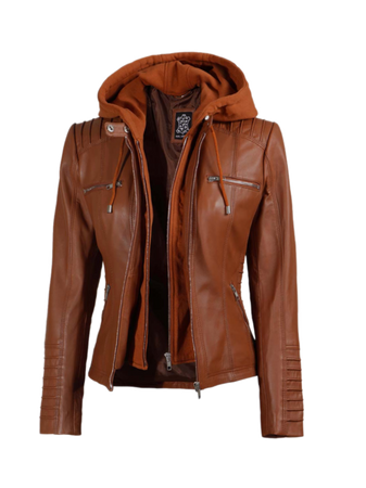 cognac brown leather jacket