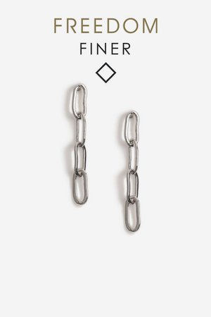 Freedom Finer Chain Studs | Topshop