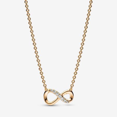Pandora golden infinity necklace