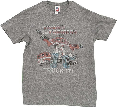 Amazon.com: Junk Food The Transformers Truck It Vintage Triblend Adult Steel Gray T-Shirt (Adult Medium) : Clothing, Shoes & Jewelry