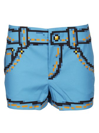Moschino Blue Printed Shorts