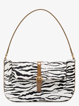 BY FAR multicoloured miranda zebra print shoulder bag | Browns