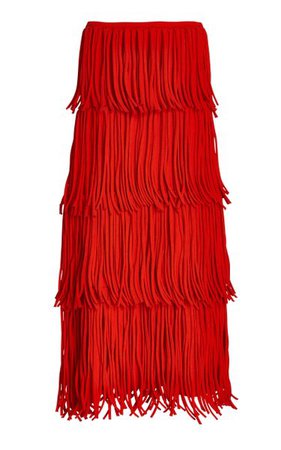 Fringed Textured-Knit Maxi Skirt By Proenza Schouler | Moda Operandi