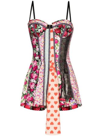 mix print corset dress - Google Search