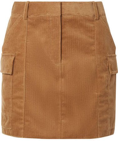 Cotton-corduroy Mini Skirt - Camel