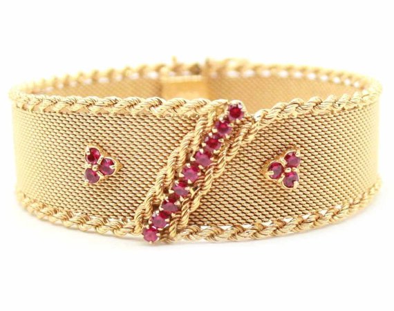 gold ruby bracelet