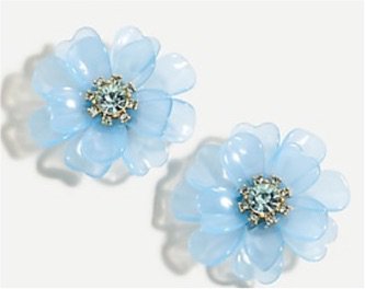 Light blue floral earring jcrew