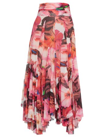 MSGM Floral Pattern Skirt