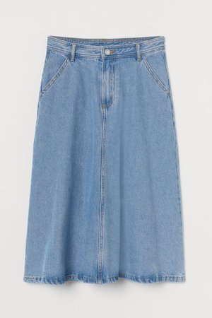 Knee-length Denim Skirt - Light denim blue - Ladies | H&M CA