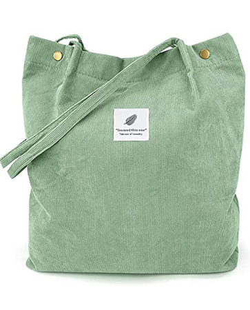 VACANT Tote Bag Corduroy Tote Bag for Women Girls Large Portable Shoulder Bag Handbag Travel Bag Shopping Bag Beach Bag