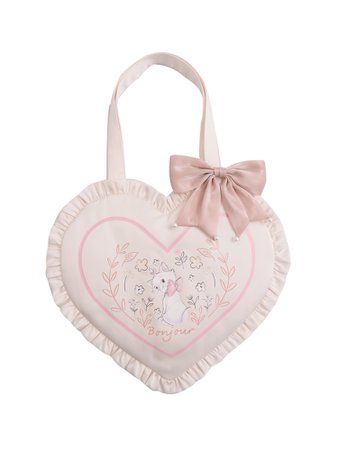 Disney Authorized Marie Cat Heart Shaped Design Shoulder Bag