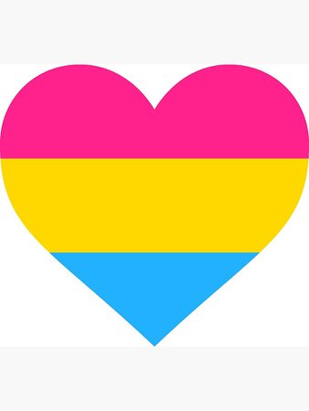 pansexual flag heart