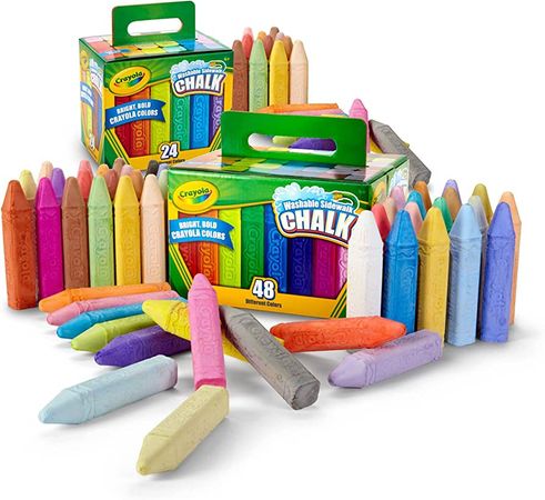 Amazon.com: Crayola Washable Sidewalk Chalk Set, Outdoor Toy, Gift for Kids, 72 Count : Toys & Games