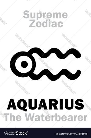 Astrology supreme zodiac aquarius Royalty Free Vector Image