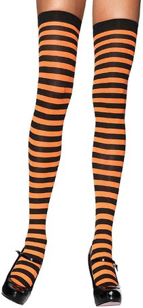 Amazon.com: Leg Avenue Women's Nylon Striped Stockings: Clothing