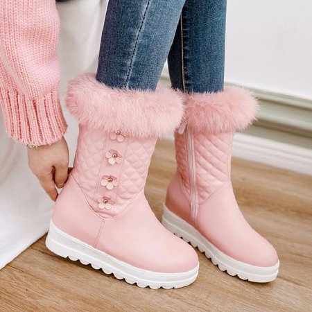 pink winter boots