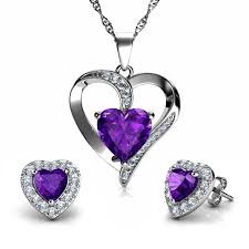 purple necklace and earrings - Google Search