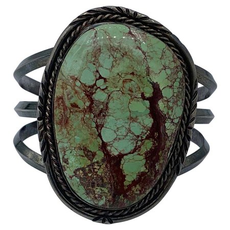 Navajo Turquoise and Sterling Silver Antique Bracelet