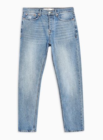 Mid Wash Rigid Tapered Jeans | Topman