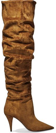 Kiki Suede Over-the-knee Boots - Tan